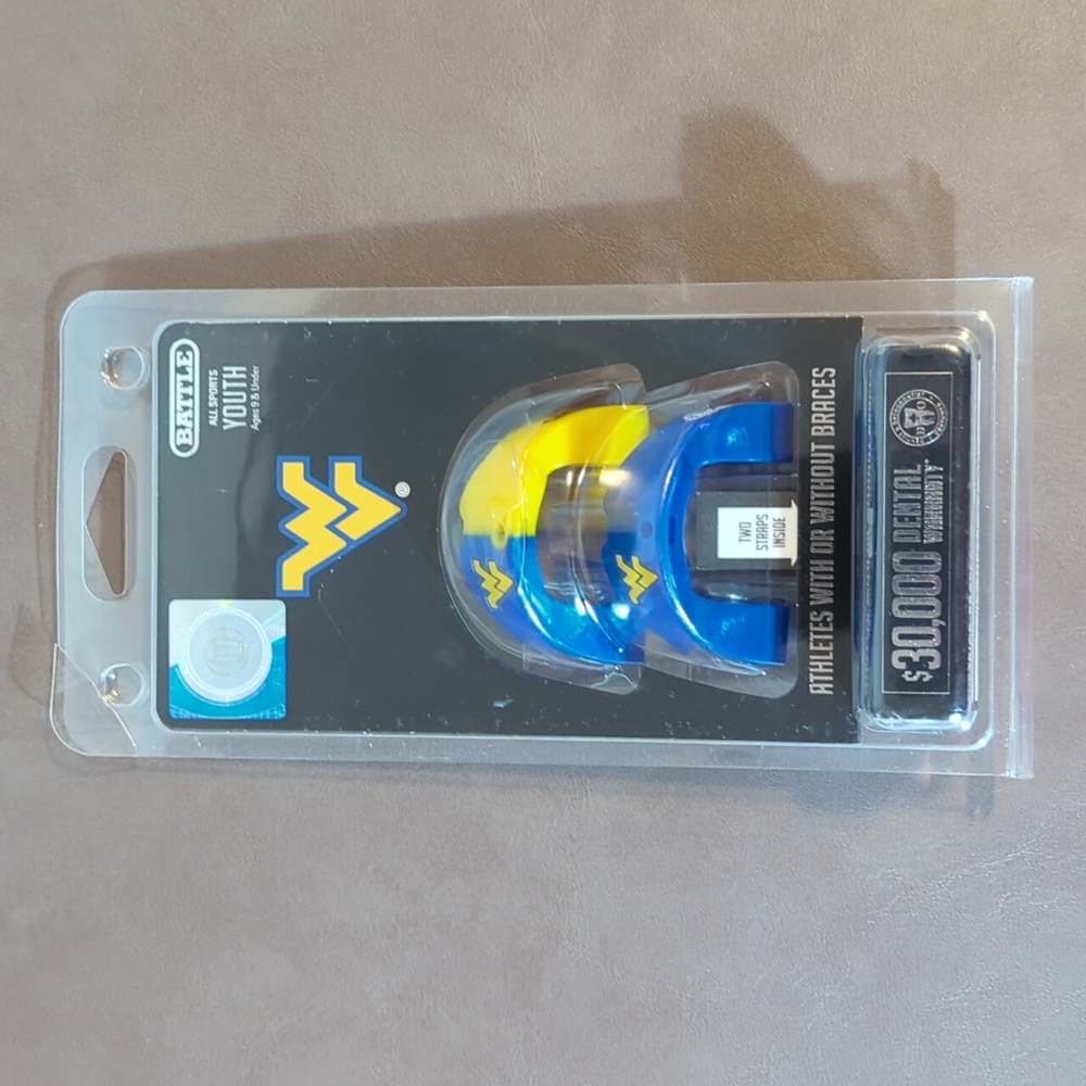 Battle youth West Virginia Mountaineers college mouth guard ever mold